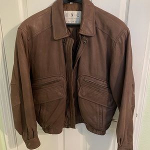 INC (Macy’s Brand) Men’s Leather Jacket